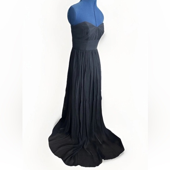 J. Crew Jcrew Black Mesh Maxi Dress BLD Wedding Bridesmaid party Size 2 - Picture 4 of 9